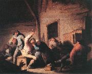 Adriaen van ostade Carousing peasants in a tavern. oil painting artist